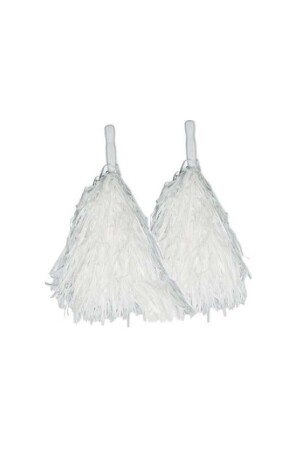 Gösteri Ponponu Çift Beyaz Metalik - Harmonyspor