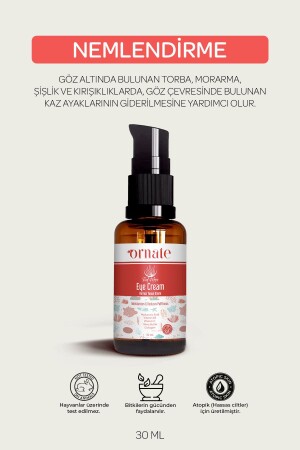 Göz Altı Koyu Görünümü Ve Kırışıklık Karşıtı Nemlendirici Kırmızı Yosun Göz Çevresi Kremi 30 ml - 4