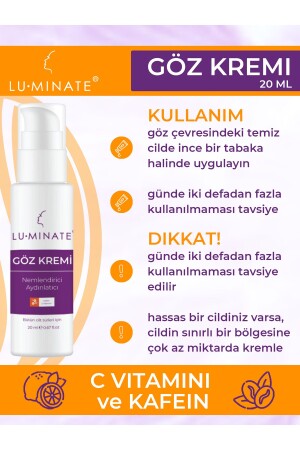 Göz Altı Kremi Morluk Torba Ve Şişlik Karşıtı Göz Çevresi Aydınlatıcı C Vitamin Kafein Gözaltı Bakım - 8