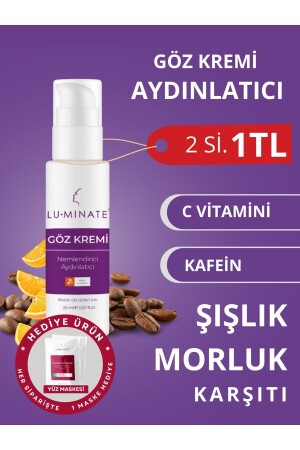 Göz Altı Kremi Morluk Torba Ve Şişlik Karşıtı Göz Çevresi Aydınlatıcı C Vitamin Kafein Gözaltı Bakım - Luminate