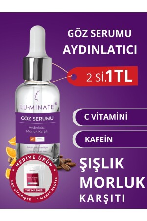 Göz Altı Serumu Kafein 5% C Vitamin 2% Göz Çevresi Aydınlatıcı Gözaltı Şişlik Torba Morluk Karşıtı TYCI0UKSIN168690679457054 - 1