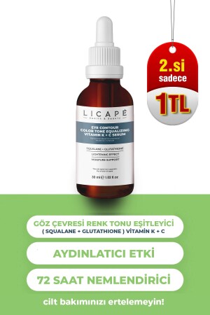 Göz Çevresi Renk Tonu Eşitleyici Vitamin K - C Serum 30ml - 2