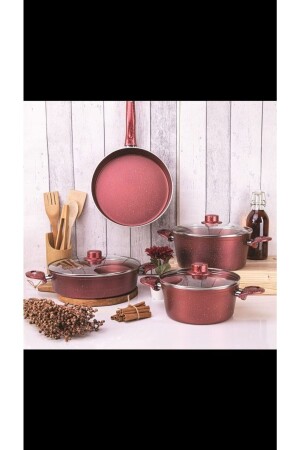 MNZ-غرانيت 7 قطع طباخ الخزينة مجموعة chf1 - Genel Markalar