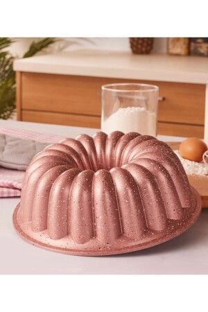 Granitguss, eng geschnittene Kuchenform, Roségold, 26 cm, CML0280 - COOKCASE