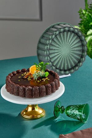 Granit Döküm Tart Kalıbı Haki 26 cm - 2