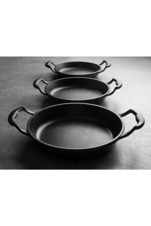 Granit-Gusseisenpfannen-Set, 3 Stück (18 cm, 20 cm, 22 cm), HMGSS100121 - 5