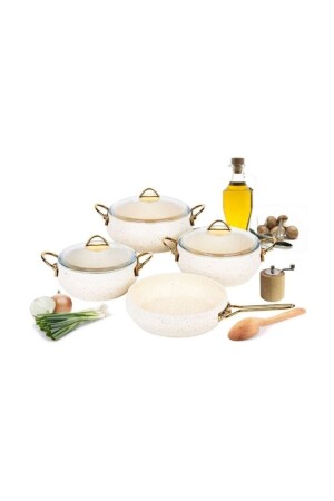 Granit Güveç Gold Kulp 4'lü Tencere Seti K-544-99 - Özkent