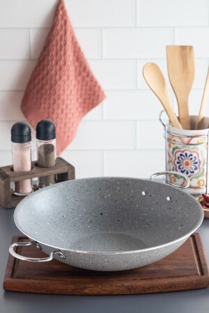 Granit Kaplama Kavurma Sacı 32 cm INT15.03.00101 - Mehtap