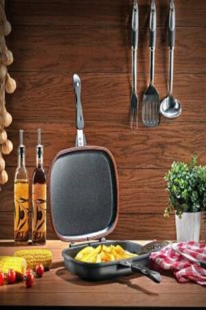 Granit Kare Double Grill Pan 32 Cm - Siyah 11148 - 4