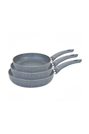 Granit-Pfannen-Set, Größe 22–24–26 cm, Fmp-Granit-Set, 3 Größen, versetzt verpackt - 3