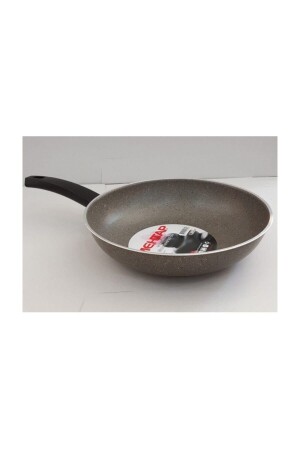 Granit-Wok-Pfanne 28 cm (große Größe, Grau), feuerfeste, antihaftbeschichtete Oberfläche - 5