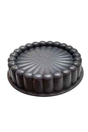 Granitguss 26 cm Tortenform Schwarz geschnittene Kuchenform Kuchenform SİYAHTART - 4