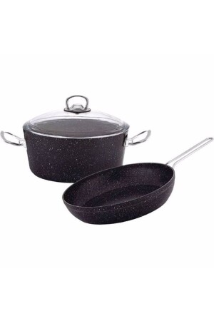 Granittopf und Pfanne, 2er-Set, Schwarz, 8680465117851 - 1