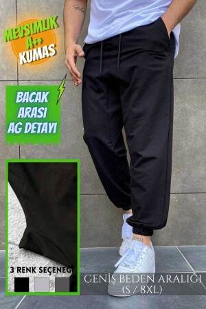 Grau Schwarz Große Größe Elastisches Bein Oversize Loose Fit Jogginghose Bequeme Unisex Jogginghose - La Gizzia