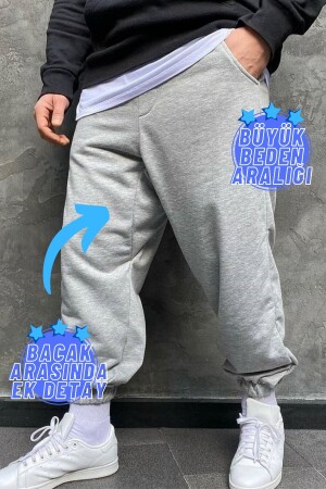 Graue Oversize-Jogginghose für Herren - 1