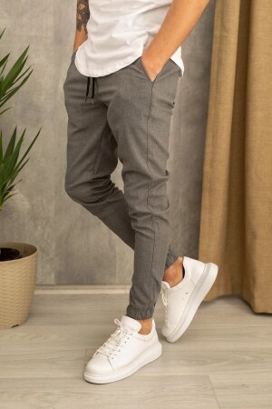 Graue Slim-Fit-Jogginghose für Herren - 1