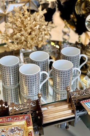 Graue Tasse mit Mosaikmuster ART0265-1 - 4