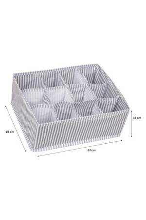 Grauer Mehrzweck-Organizer mit 12 Fächern – Schubladen-Organizer 31 x 25 x 12 cm - 1