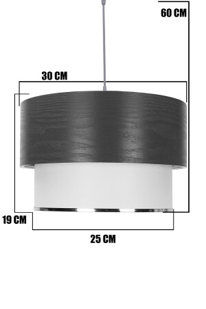 Graues Dreifach-Lampenschirm- und Kronleuchter-Set Schlafzimmerbeleuchtung luksev-100 - 5