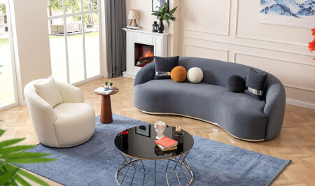 Graues Peroni-Sofaset - 1