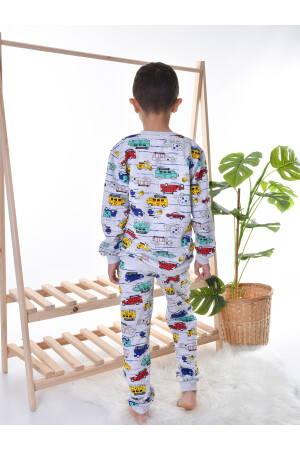 Graues Trolley-Pyjama-Set für Jungen, Pyjama-Set für 1–11 Jahre - 6