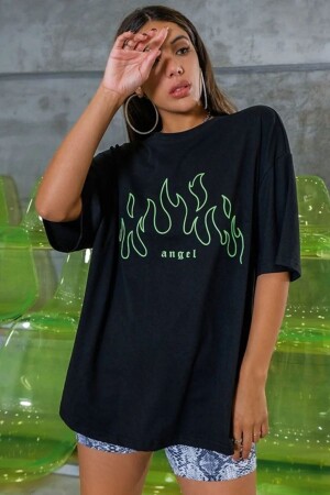 Green Angel Baskılı T-shirt - 2