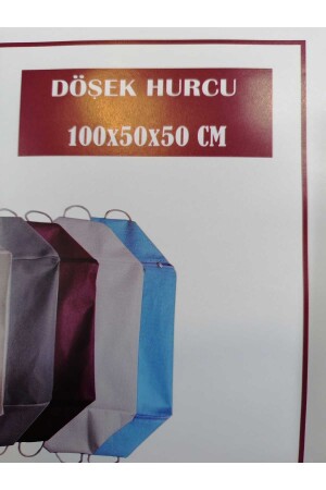 Gri Hurç Büyük Boy Yorgan Yastık Battaniye Baza Altı Hurcu 100 X 50 X 50 Cm Fermuarlı - 5