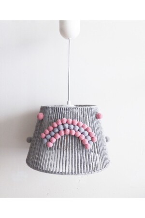 MNZ-Gray Macrame Rope Wrap Pompom Rainbow Applique صمام صمام صمام صمام صمام صمام صمام صمام صمام صمام صمام 196VZ - C&A