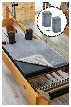 Gri Pilates Reformer Havlusu Omuzluk Kılıfı, Kaydırmaz Reformer Mat Towel TYC00450228618 - 1