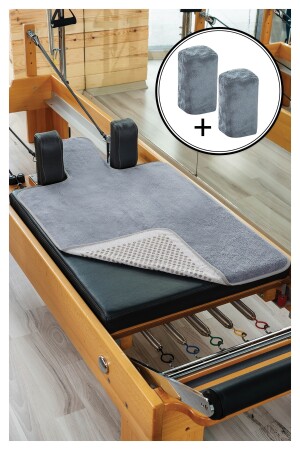 Gri Pilates Reformer Havlusu Omuzluk Kılıfı, Kaydırmaz Reformer Mat Towel TYC00450228618 - 2