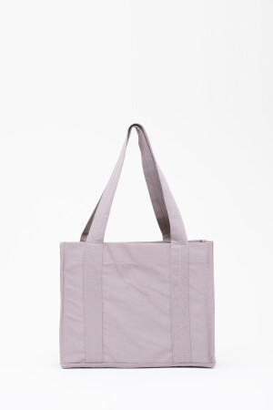 Gri U45 Çıt Çıt Kapatmalı The Tote Bag Işlemeli Kanvas Kumaş Günlük Kadın Kol Ve Omuz Çantası 25x30 S225-00106 - 4