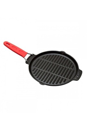 Grillpfanne aus Gusseisen mit Draht und Silikongriff, Durchmesser 23 cm, PRA-455009-8373 - 1