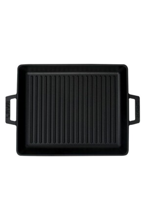 Grillpfanne aus Gusseisen. Schwarz Matt. Rechteck. 26x32cm. TYC00312296322 - 1