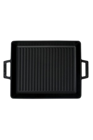 Grillpfanne aus Gusseisen. Schwarz Matt. Rechteck. 26x32cm. TYC00312296322 - 3