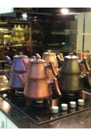 كوب شاي من غرانيت أسود مع مسدس الباكيليت GRNT101 - ELİT DÜNYAM