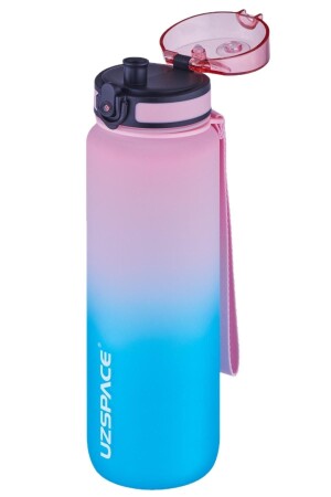 Große 1000-ml-Motivationsflasche, zweifarbige Tritan-Wasserflasche aus der Softtouch Ff-Kollektion - 4