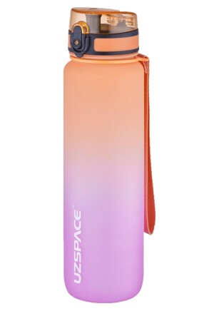 Große 1000-ml-Motivationsflasche, zweifarbige Tritan-Wasserflasche aus der Softtouch Ff-Kollektion - 1