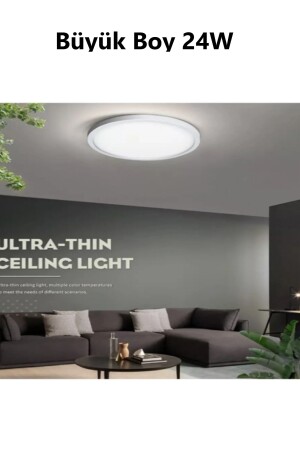 Große 24-W-Beleuchtung, Deckenleuchte, Deckenleuchte, Balkon, Badezimmer, LED-Lampe, 6500 K, Weiß, lxhome3 - 5