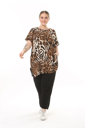 GROSSE DAMEN-TUNIKA AUS LYCRA MIT TIGERMUSTER - 1