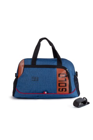 Große Unisex-Sport-, Fitness- und Reisetasche aus Leinen in Marineblau - 3