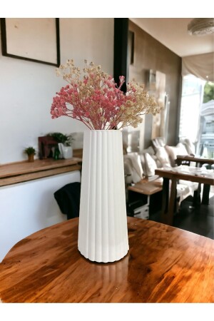 Große Vase im böhmischen Stil, gestreifte skandinavische Vase - 2