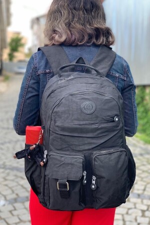 Großer, regenfester, leichter Rucksack aus Stoff mit mehreren Taschen - 3