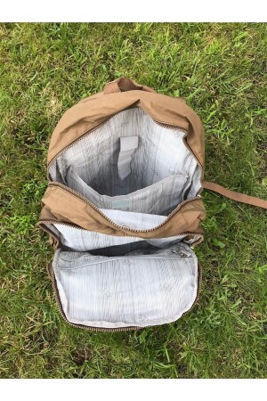 Großer, regenfester, leichter Rucksack aus Stoff mit mehreren Taschen - 7