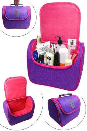 Großes Innenvolumen für Kosmetik- und Make-up-Taschen mit Griff, Organizer für Reiseset und Zubehör, 24 x 21 x 15 cm - 1