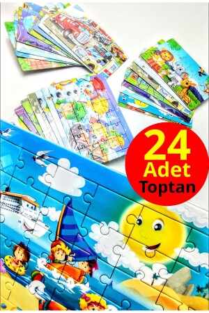 GROSSHANDEL 24 Teile Lernpuzzle für Kinder - 30 Teile Bunte Tierwelt - 1