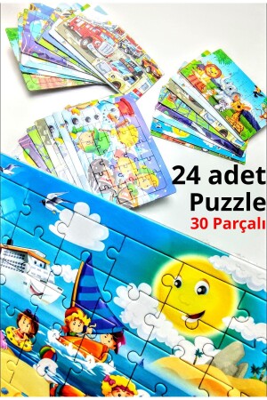 GROSSHANDEL 24 Teile Lernpuzzle für Kinder - 30 Teile Bunte Tierwelt - 3