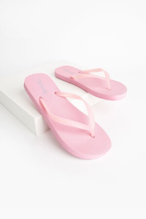 Grundlegende bequeme rosa Strandhausschuhe für Damen, Flip-Flops, die zwischen den Fingern nicht weh tun. BER100001TER - 1