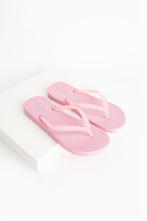 Grundlegende bequeme rosa Strandhausschuhe für Damen, Flip-Flops, die zwischen den Fingern nicht weh tun. BER100001TER - 2