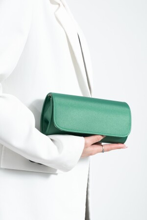 Grüne Satin-Abendtasche, Portfolio-Tasche, Clutch-Tasche bibagssatendüzz - 3