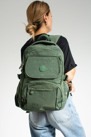 GRÜNER GRÜNER UNISEX-RUCKSACK MIT MEHRFÄCHERN FÜR DIE SCHULTASCHE - 1